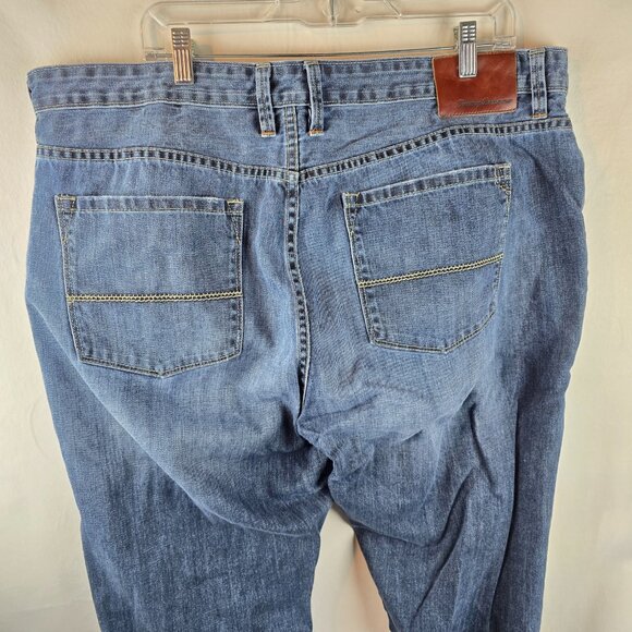 Tommy Bahama Jeans Mens 42x32 Blue Denim Standard Straight Leg Dark Wash Comfort - Picture 7 of 11